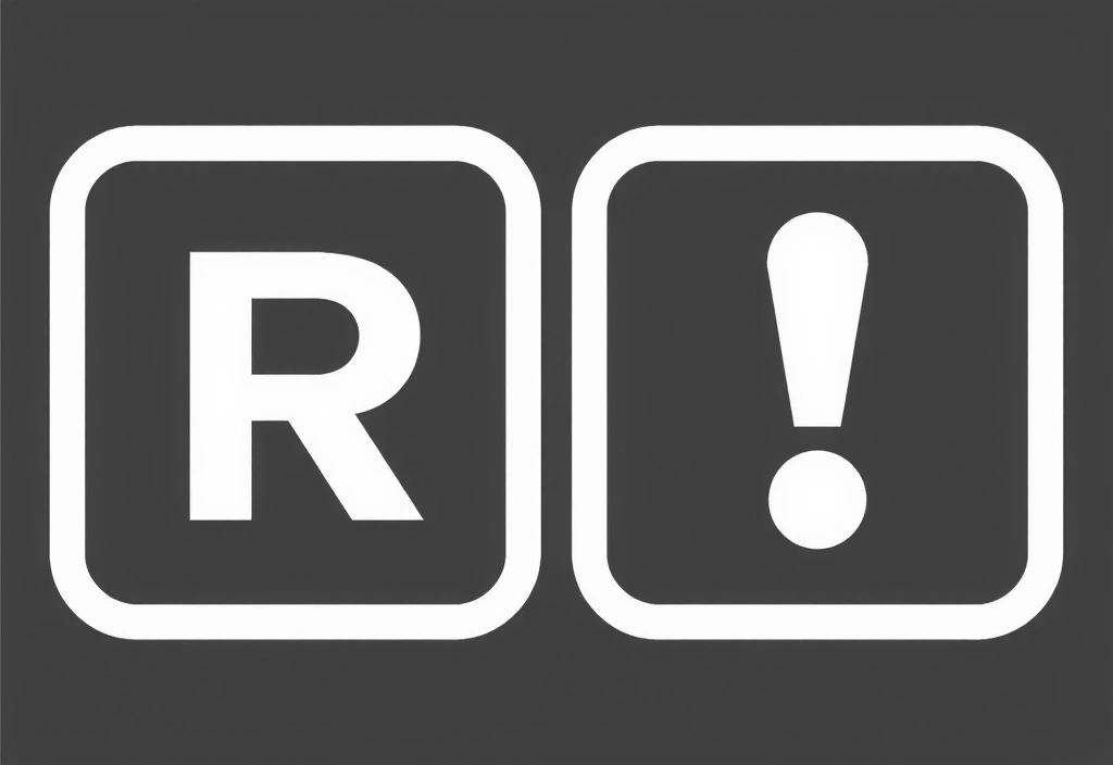 Simboluri de marcă înregistrată și brevete, reprezentând inovație și unicitate